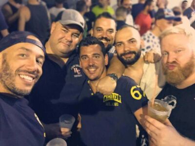 One of the many fun evenings out in town with newly made friends during Sitges Bear Week 2016. Sitges Bear Week 2016